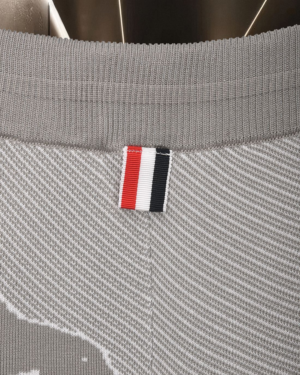 Thom Browne Style Four-Bar Stripe Knit Shorts