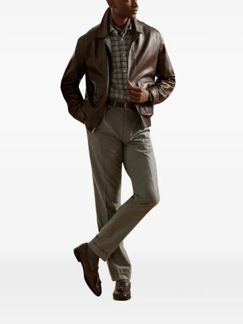 Ralph Lauren Purple Label  Everett buttoned leather jacket