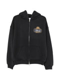 RHUDE safari crest zip-up hoodie