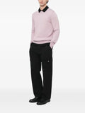 BOSS logo patch crew-neck sweater