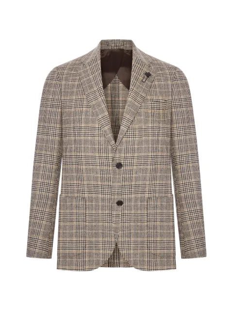 Lardini Prince of Wales check wool blazer
