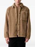 Napapijri fleece-texture logo-patch jacket