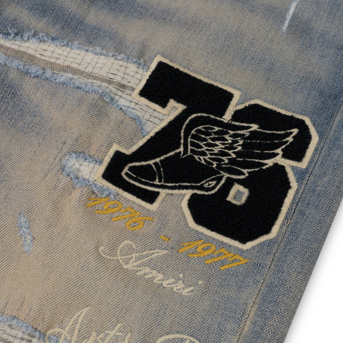 Antique Indigo Varsity Eagle Logo Jeans