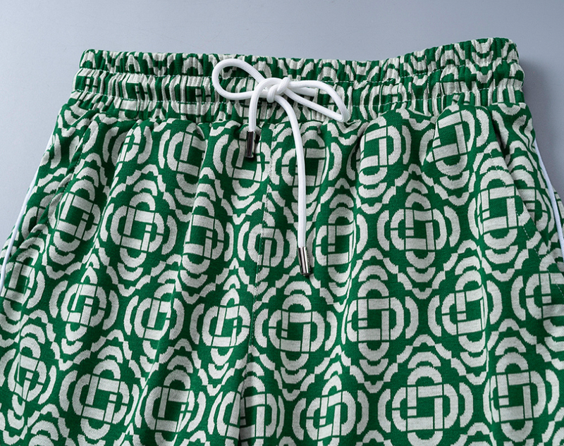 Men’s Emerald Pattern Polo & Shorts Set