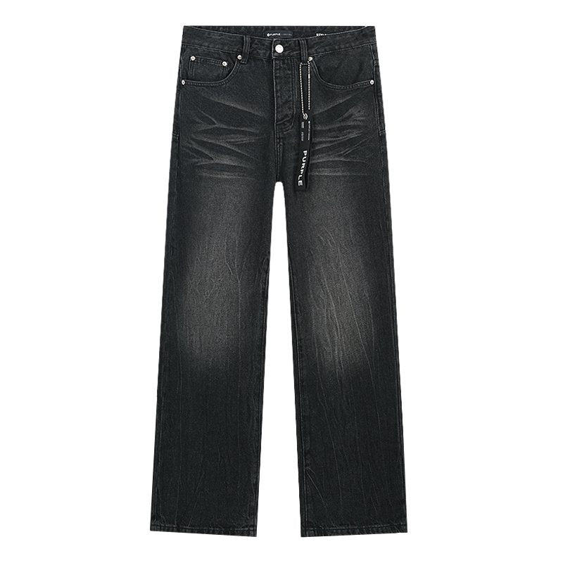 Purple Brand Black Faded Whiskered Jeans