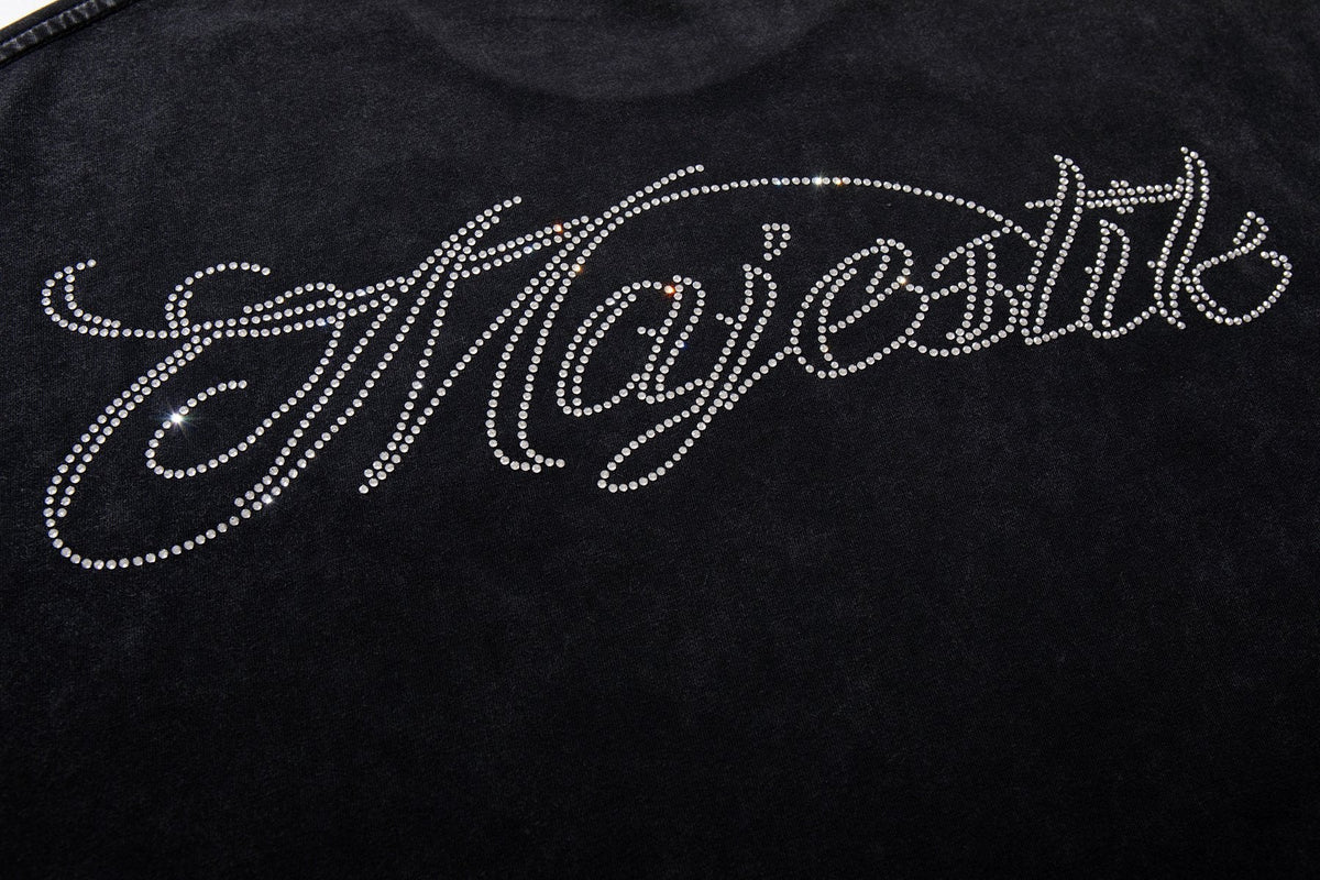 MAJESTIK P71 Rhinestone Graphic T-Shirt