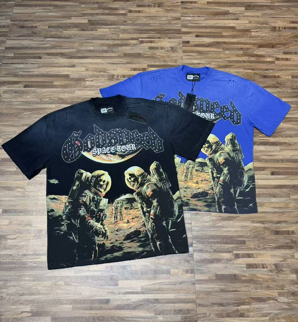 Godspeed Space Tour Astronaut Graphic Short-Sleeve T-Shirt