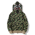 Bape Green Camo Double Shark Full Zip Hoodie