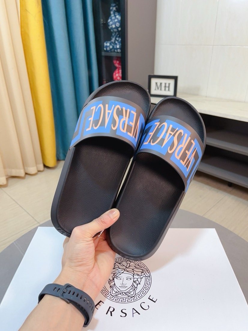 Versace Men's Graphic Slide Sandals