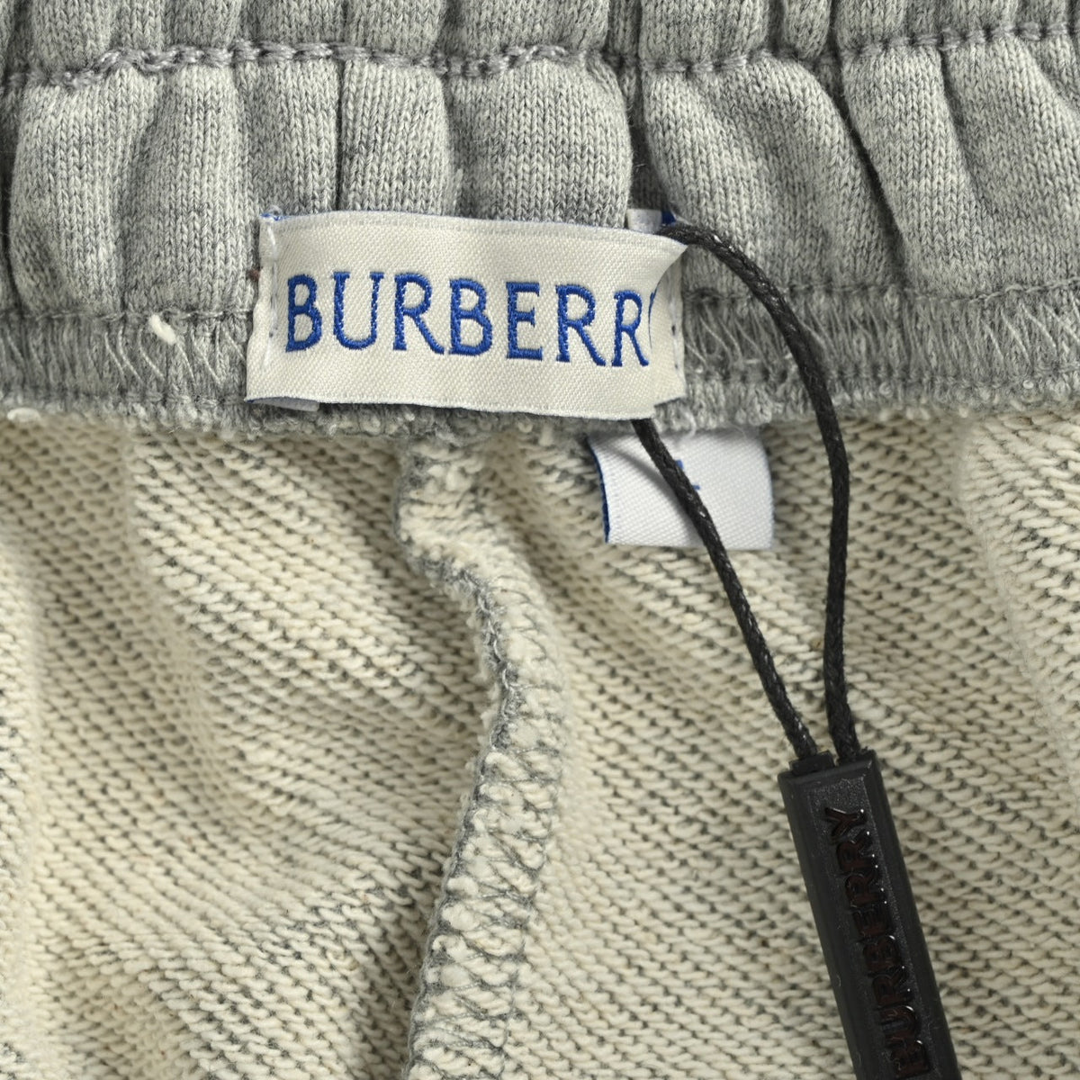 Burberry BBR Side Diamond Check Tape Track Pants — Grey
