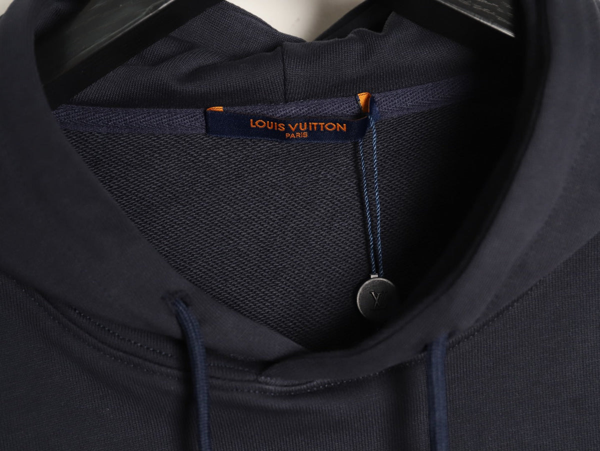 Louis Vuitton Scattered-Motif LV Back Graphic Hoodie - Dark Navy