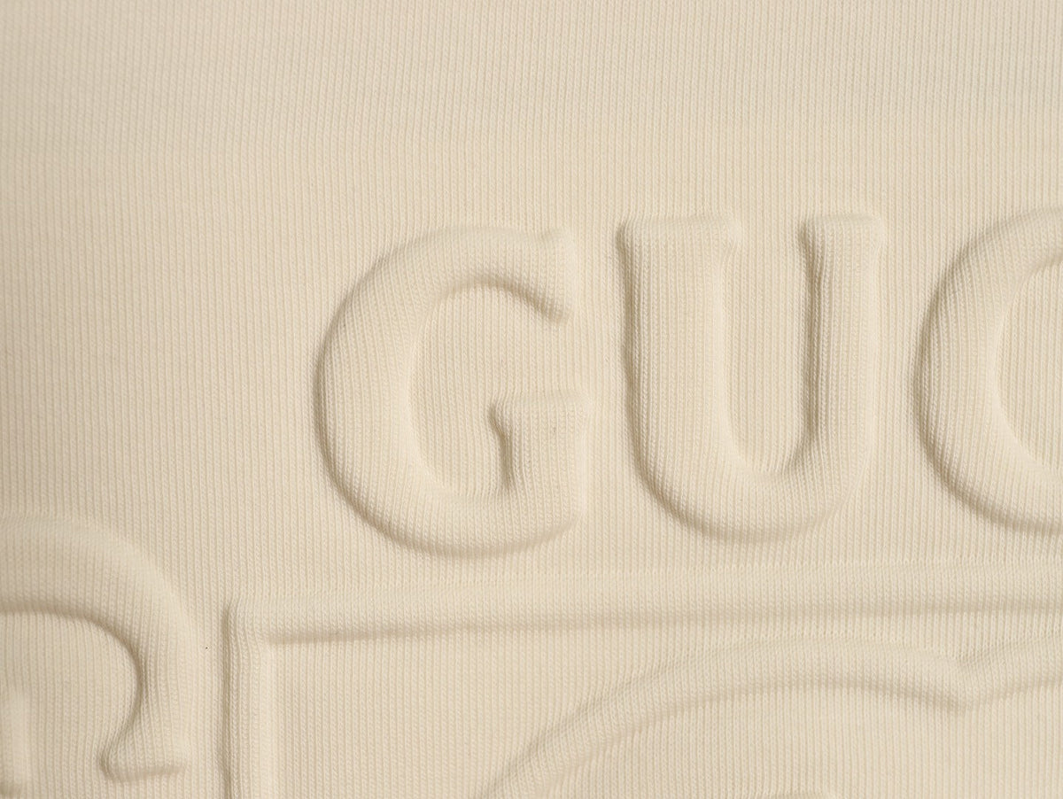 Gucci Interlocking G and Lettering Crewneck Sweatshirt - Cream